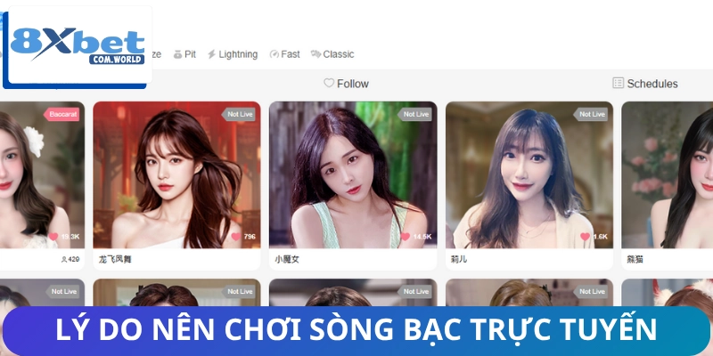 Sòng Bạc Trực Tuyến 8XBET - Trải Nghiệm Sống Động Như Casino 2 Nguyên nhân sòng bạc trực tuyến được yêu thích